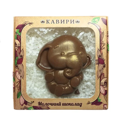 Figure made of milk chocolate elephant