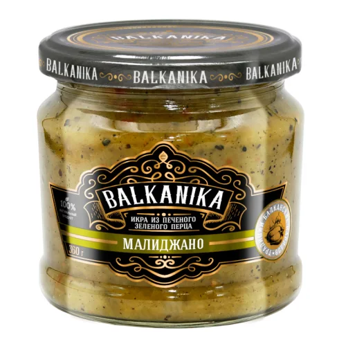 Maligiano. Caviar from green baked pepper 360 gr. "BALKANIKA"