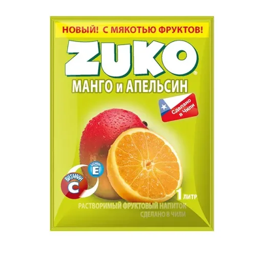ZUKO drink with mango and orange