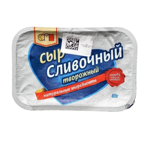 Сыр творожный СимбирскМолПром сливочный 30%, 400г, пл/уп