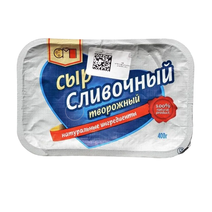 Сыр творожный СимбирскМолПром сливочный 30%, 400г, пл/уп