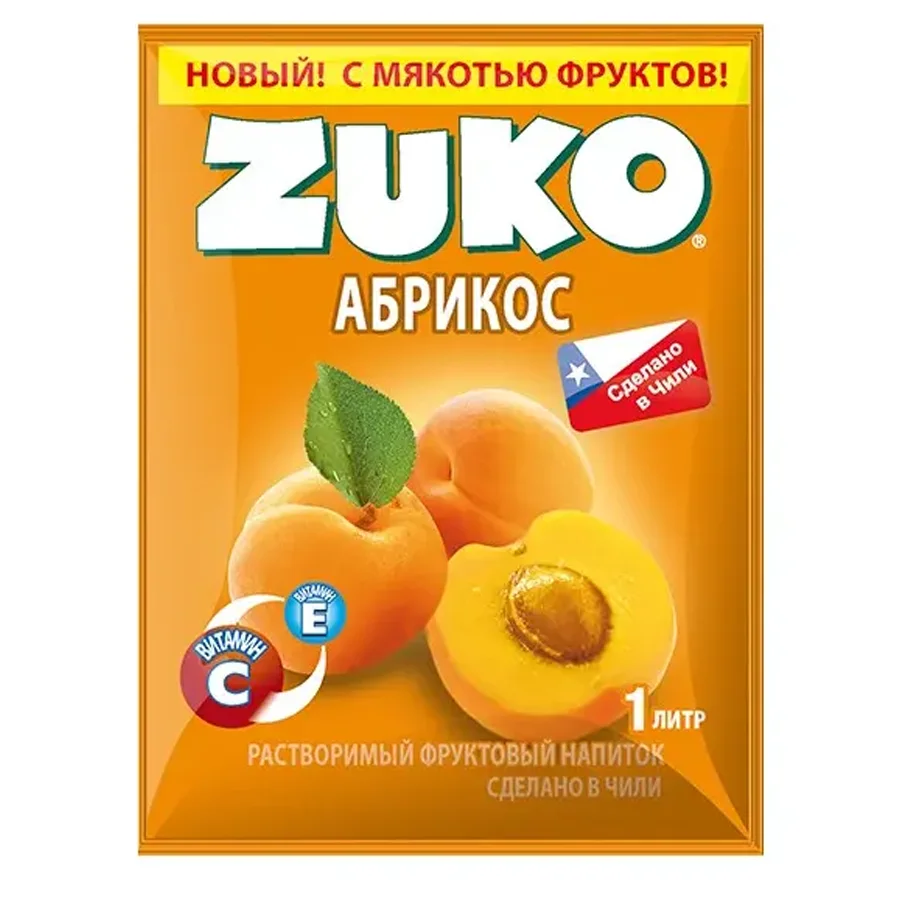 Zuko drink with an apricot taste