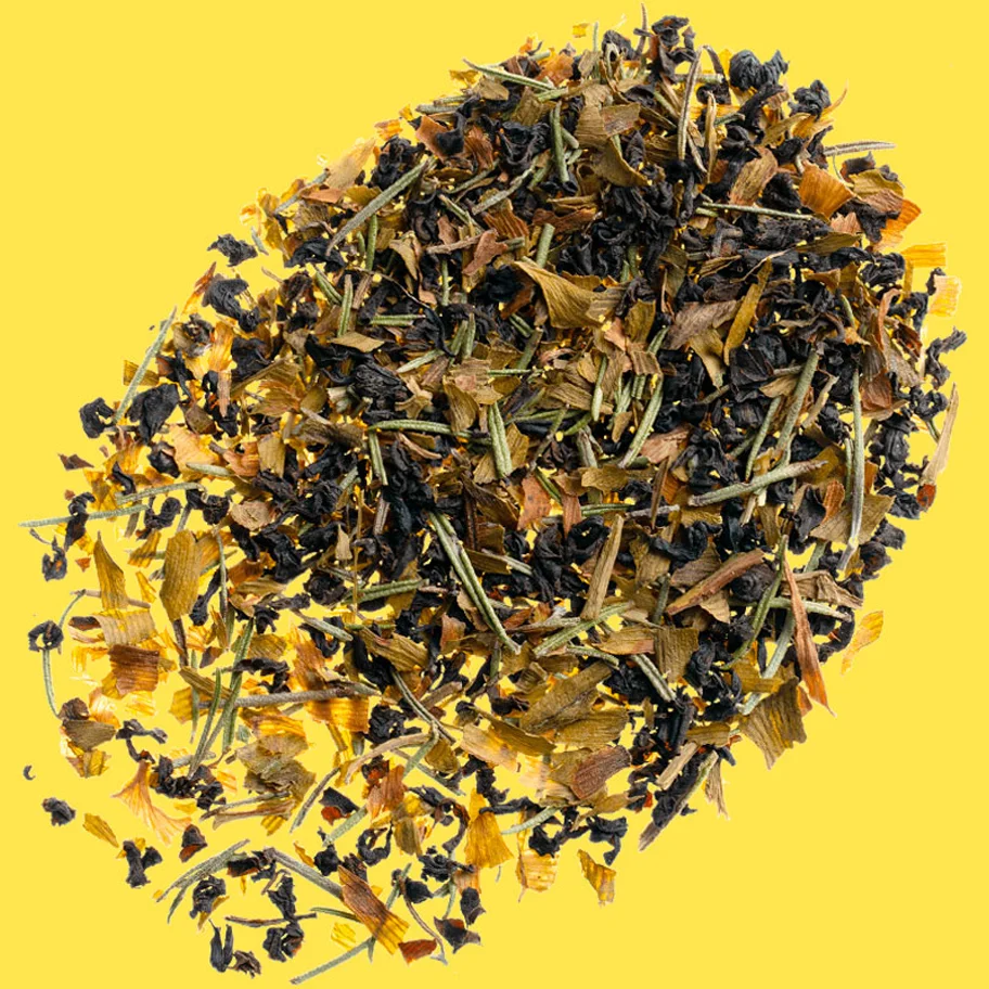 Black tea with ginkgo biloba and rosemary