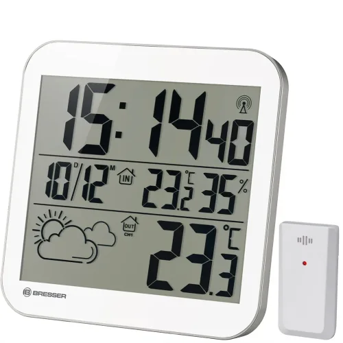Часы настенные Bresser MyTime LCD, белые