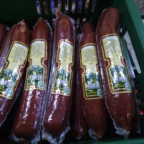 Sausage products in assortment
