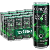 Energy tonic Beverage GENESIS GREEN STAR BOOST 0.25 l. w / ban