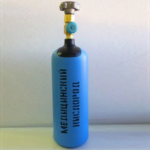 Cylinder for medical oxygen with valve