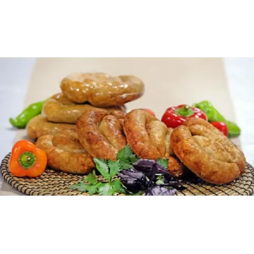 Sausage from poultry meat fried