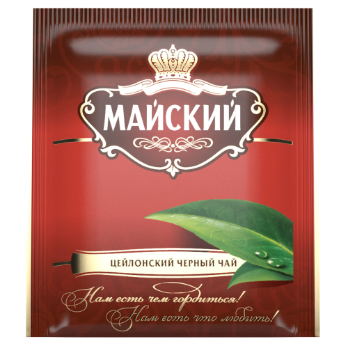 Чай черный в пакетиках МАЙСКИЙ "Черный" 200 сашет, цейлонский байховый, мелкий лист