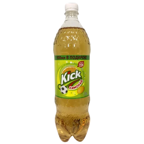 Kick carbonated water lemonade 1.35l contains juice