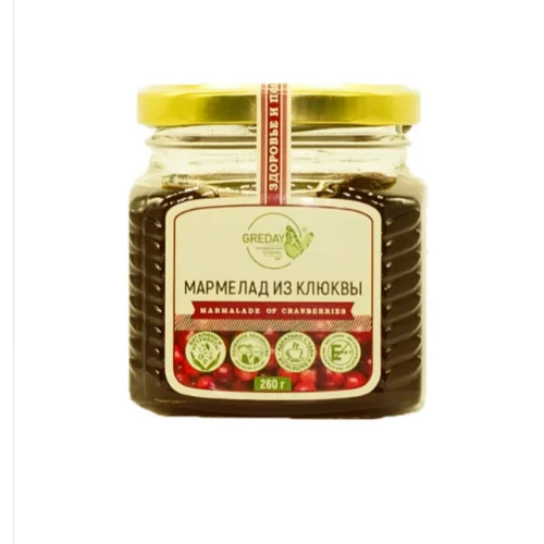 Natural marmalade from cranberries