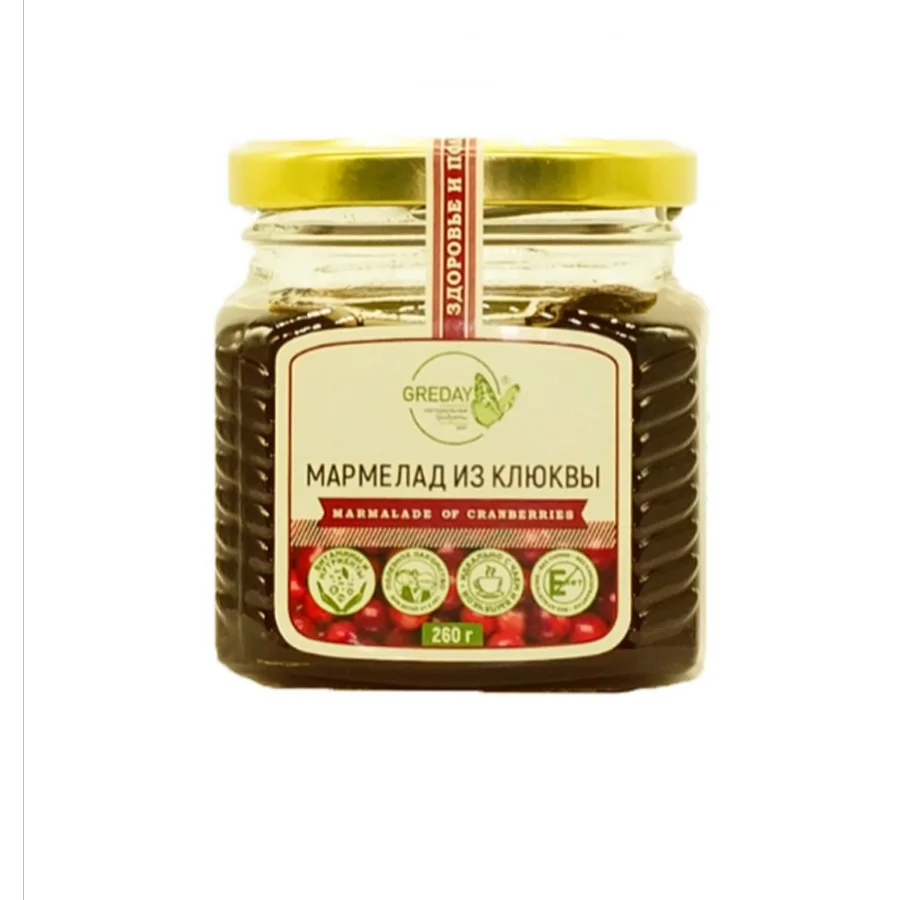 Natural marmalade from cranberries