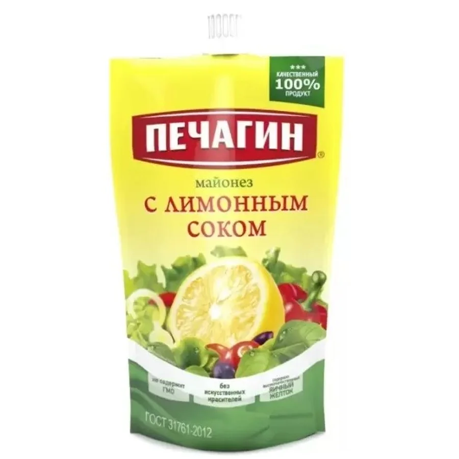 Pechagin mayonnaise with lemon juice 50%, 750ml, d/n