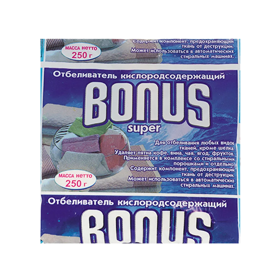 Oxygen-containing bleach "Bonus super", pack. 250 g