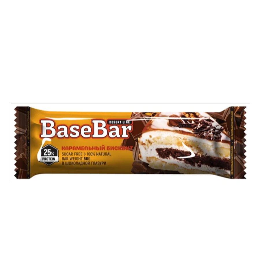 Батончик "Base Bar"  со вкусом Карамельный бисквит, 60г