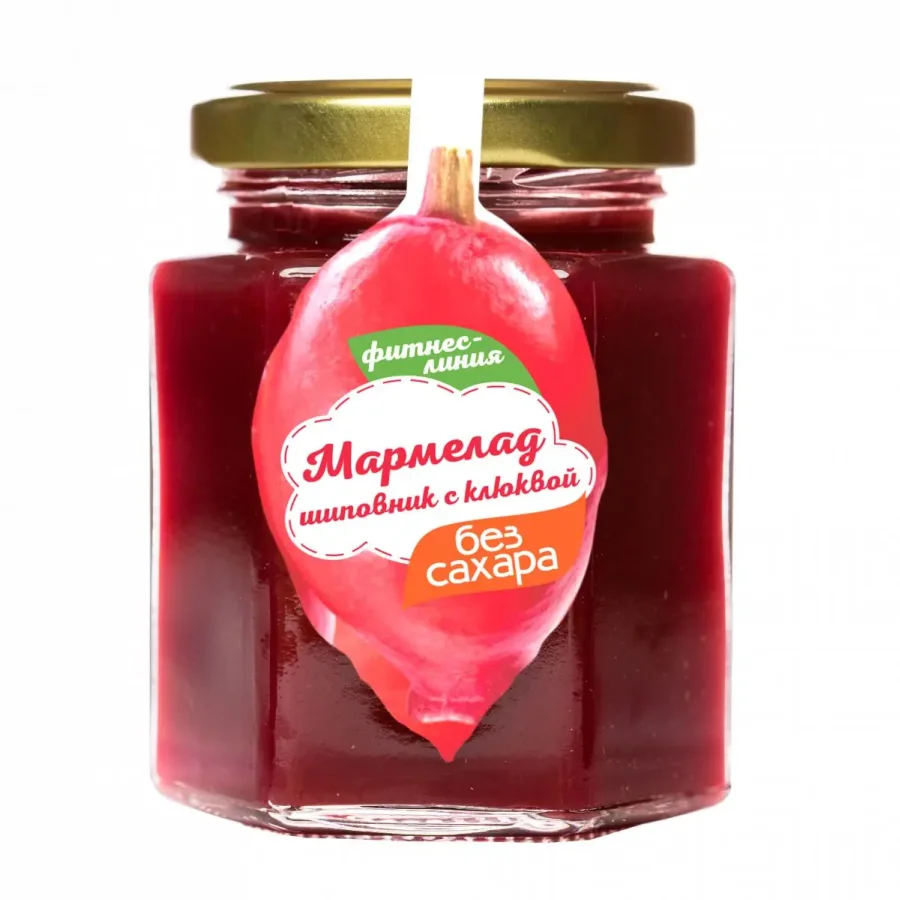 Rosehip marmalade with cranberries FITNESS LINE 200 g WITHOUT SUGAR I would eat myself