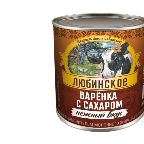 КМС Варенка с сахаром 8,5%, жестяная банка 380 г, Любинское