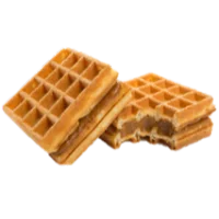 Viennese waffles with condensed milk