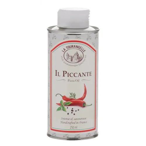 250 ml. La Touragelle II Piccante Pizza Oil Mixture of vegetable oils for pizza with pepper.
