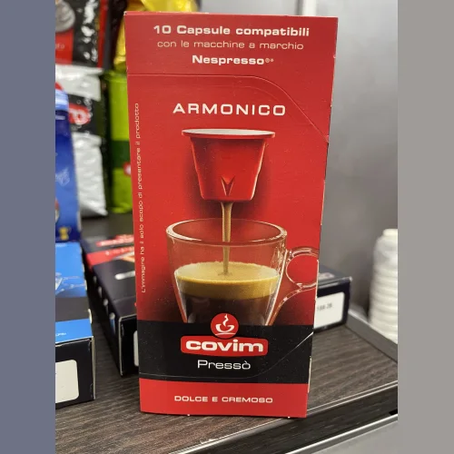 Кофе в капсулах COVIM NESPRESSO ARMONICO, 50% Арабика, 50% Робуста, упаковка 10 капсул 