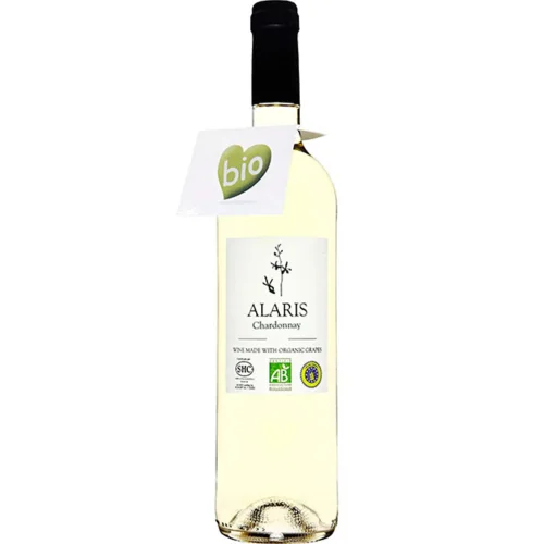 Protected geographical indication dry white wine of the category Vino de la Tierra de Castilla of the Castile-La Mancha region "Alaris Chardonnay" 2018 11.5% 0.75