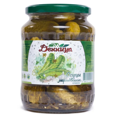 Cucumbers Marinated Cornishons «Dennica« 0.72