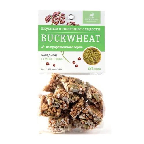 Confectionery product Buckwheat with pumpkin seeds and cardamom