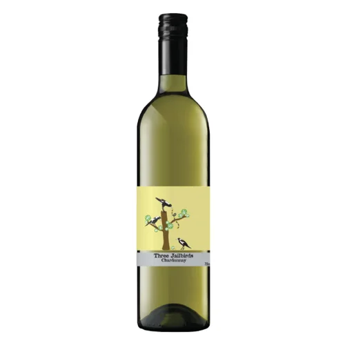 Protected geographical indication dry white Chardonnay wine, South-Eastern Australia region. Trademark Three Jailbirds 2018 13.5% 0.75