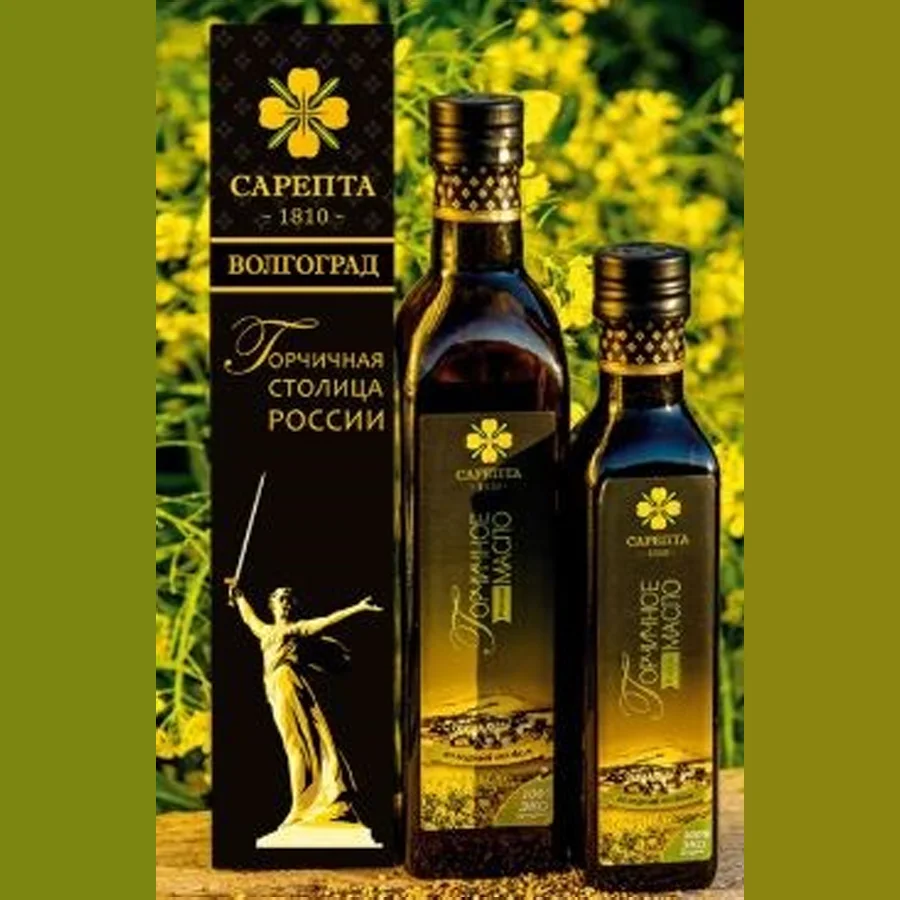 Mustard oil «Salapta» Brown glass unrefined premium