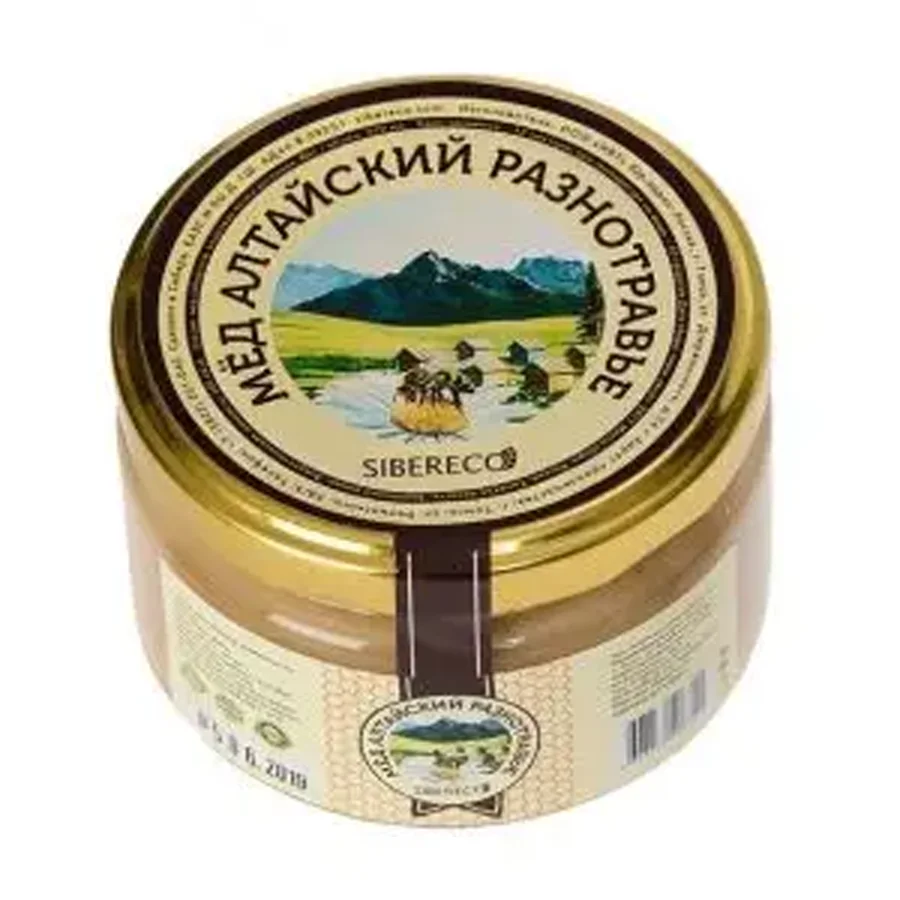 Мёд алтайский разнотравье стекло 220мл/300гр / Сиберико
