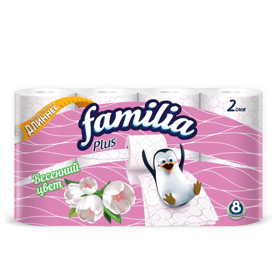 FAMILIA Toilet paper Spring flowering 2 layers 8 rolls
