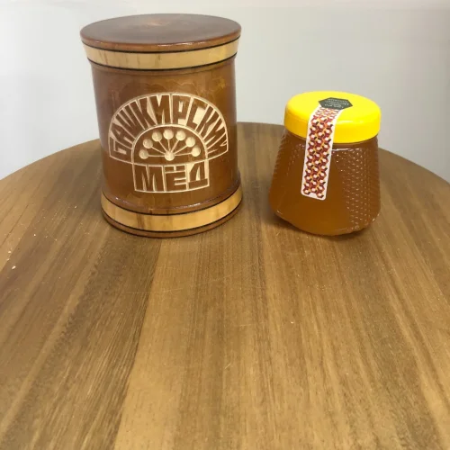 Набор сувенирный бочонок с баночкой мёда 350 гр