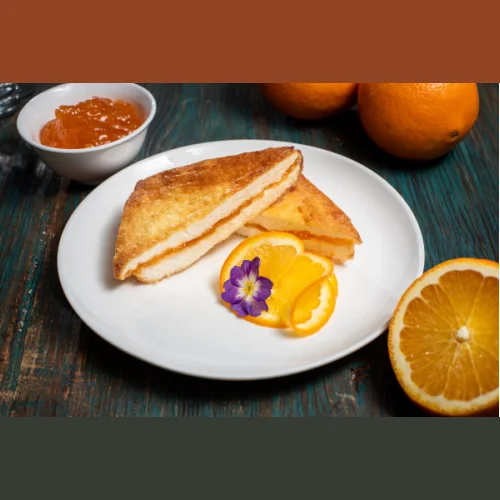 cottage cheese casserole with orange jam