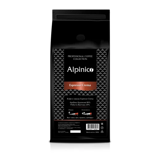 Alpinico Espresso Crema coffee beans 1 kg.