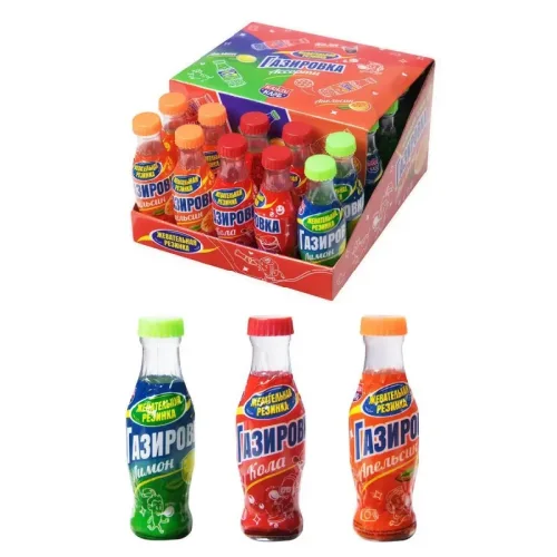 Mini chewing gum in bottles assorted