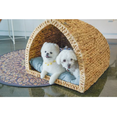 Water Hyacinth Pet Bed, Seagrass Pet House, Rattan Woven Pet Home, Handmade Handcraft Pet Bed