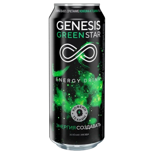 Энергетический тонизирующий напиток Genesis Green Star 0.5 л. ж/бан.