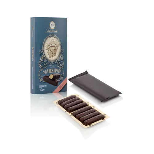 Dark chocolate, marzipan 140 g