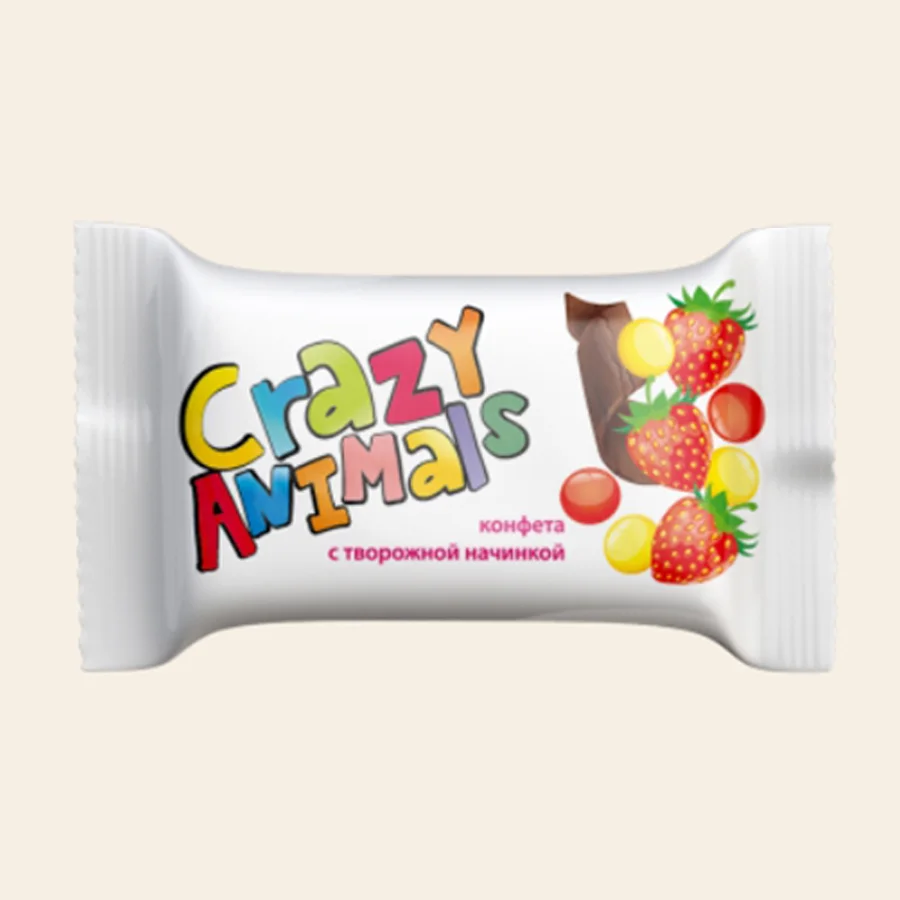 Chocolate Candy «Crazy Animals« Strawberry