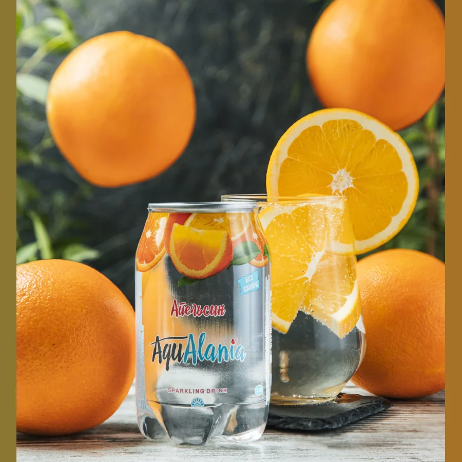 Среднегазированный напиток AquAlania Апельсин
