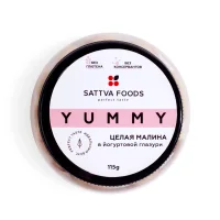 Whole sublimated raspberry in yoghurt glaze SATTVA Foods