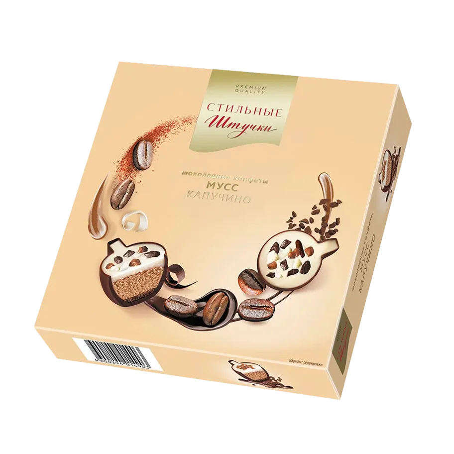 Chocolate candies in the box "Mousse Cappuccino" "Stylish Things", 8 pcs 104 g
