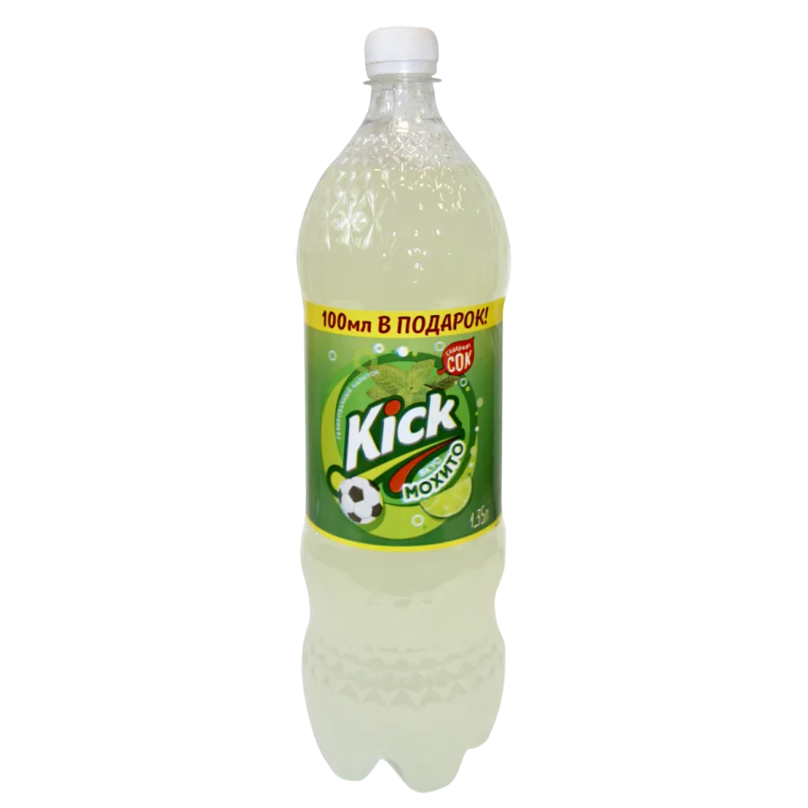 Газированная вода KICK Мохито 1,35л, содержит сок 