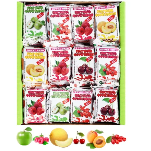 Wholesale Fruit pastille without sugar Yammy Assorted flavors 0.5 kg