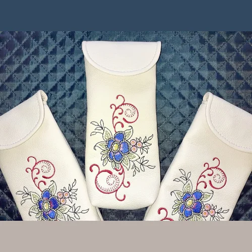 Sandry with embroidery "Blue flower"