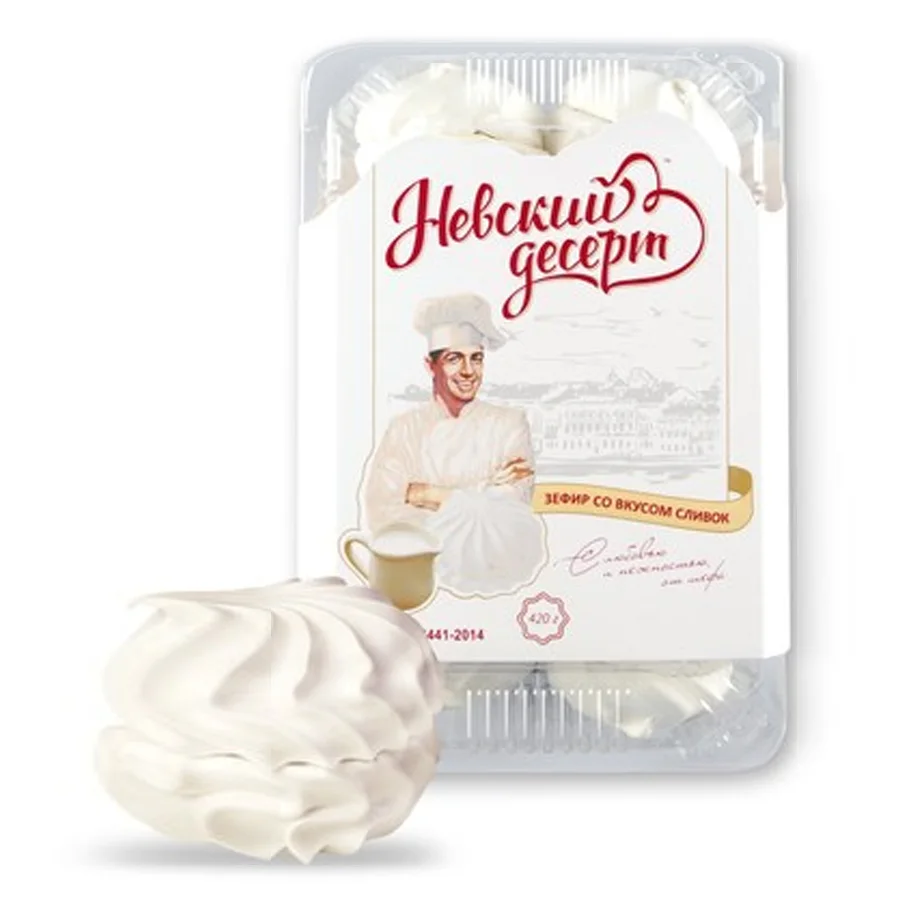 Marshmallow Nevsky dessert with taste of cream