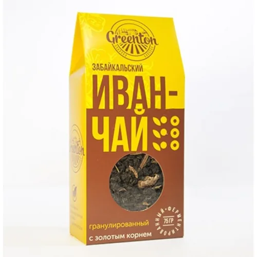 Забайкальский Иван-чай гранулированный ферментированный с золотым корнем 75 гр
