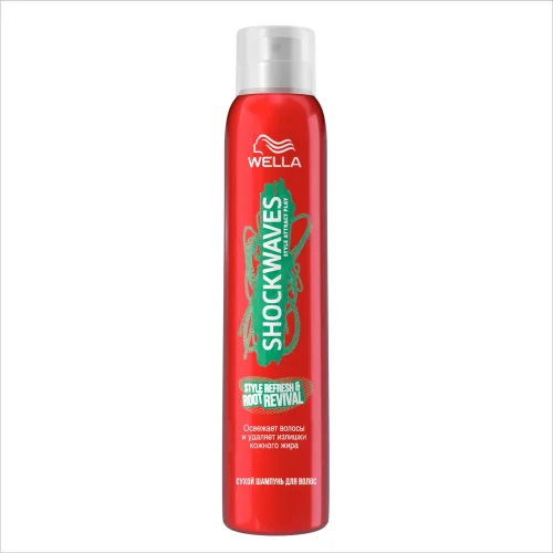 Dry shampoo shockwaves to create matte texture