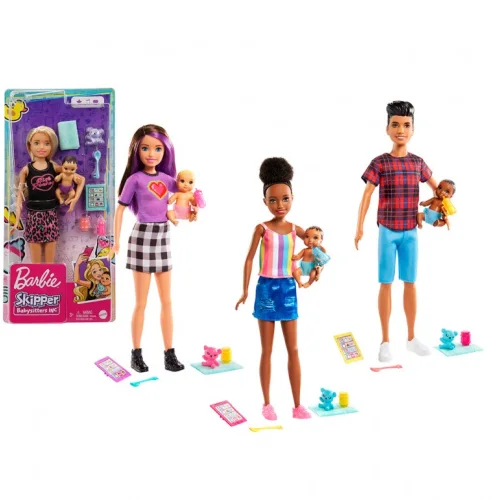 Skipper babysitters + ребенок Кукла Barbie  GRP10 в ассортименте