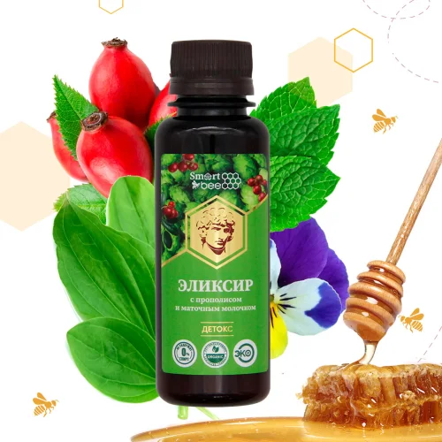 Herbal elixir with propolis and royal jelly "Detox"